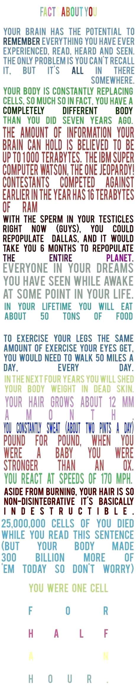 Nevjerojatne činjenice o ljudskom tijelu