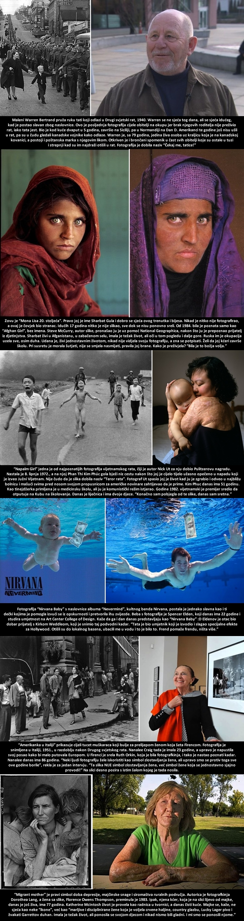 Otkrivamo sudbine ljudi s najslavnijih fotografija 20. stoljeća