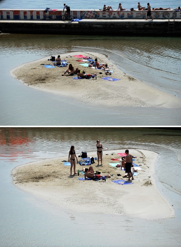 Plaža Firule dobila pješčani otočić