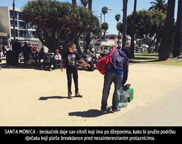 Beskućnik dječaku poklonio sve što ima