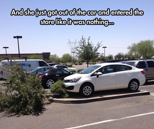 Savršeno parkirala, a onda gas do daske umjesto kočnice