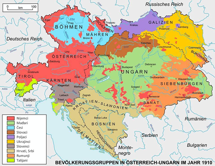 Skupine naroda u Austro-Ugarskoj 1910.