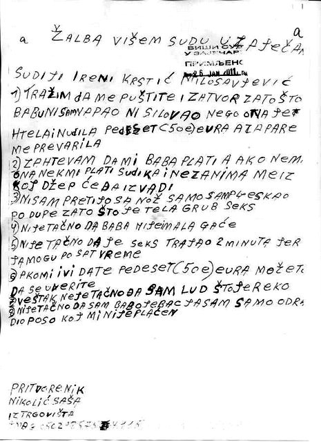 "Sude, nije istina da baba nije imala gaće!"