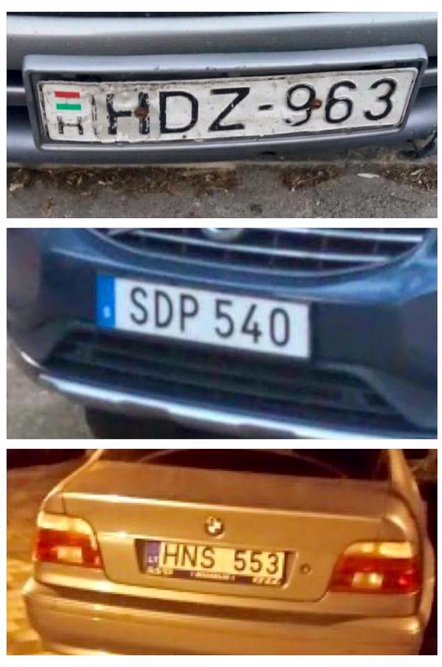 Registarske tablice slikane na Jadranu