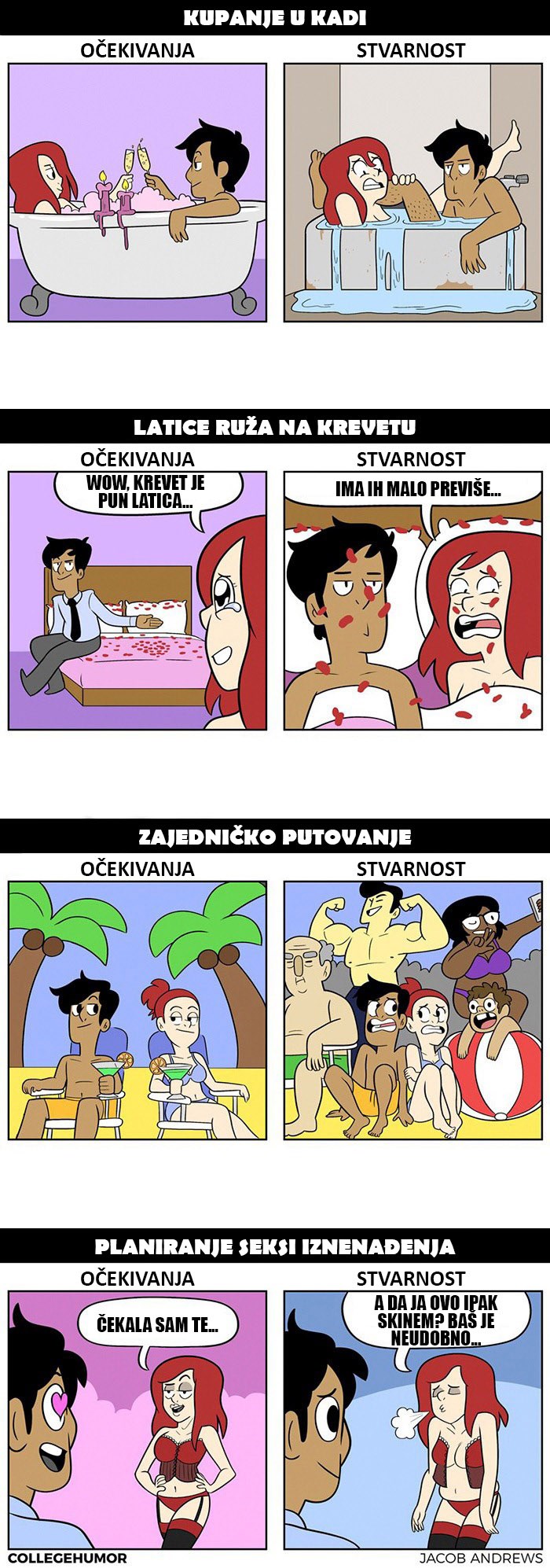 Četiri smiješna stripa koja pokazuju kako romantični trenuci u ljubavnim vezama zapravo završe