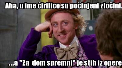 Mrzimo cijelo jedno pismo, ali poznati uzvik je "opera"?