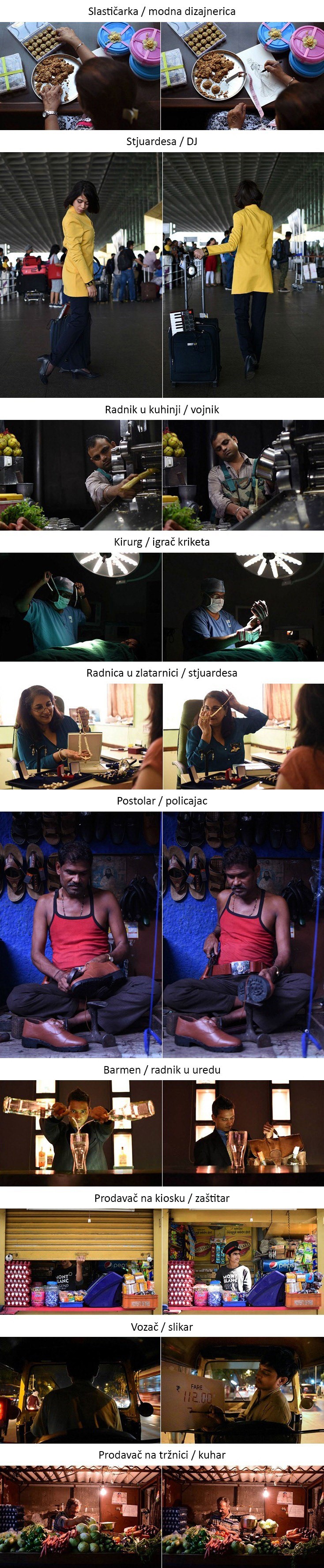 Kreativne fotke prikazuju usporedbu poslova koje ovi ljudi rade i poslova koje su nekad htjeli raditi