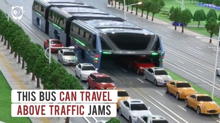 Gigantski autobus koji vozi iznad automobila prevozit će 1200 putnika!