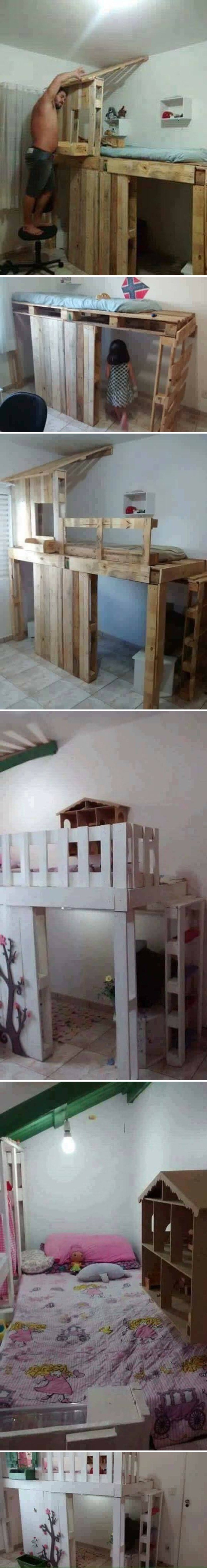 Tata je uzeo stare palete, složio ih u dječjoj sobi i svojoj princezici napravio dvorac