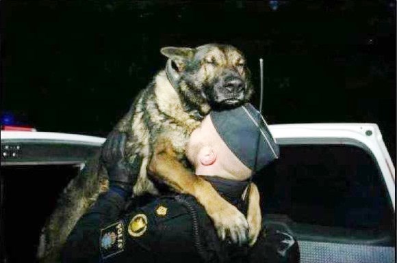 Švedski policajac grli svog najboljeg prijatelja nakon smjen