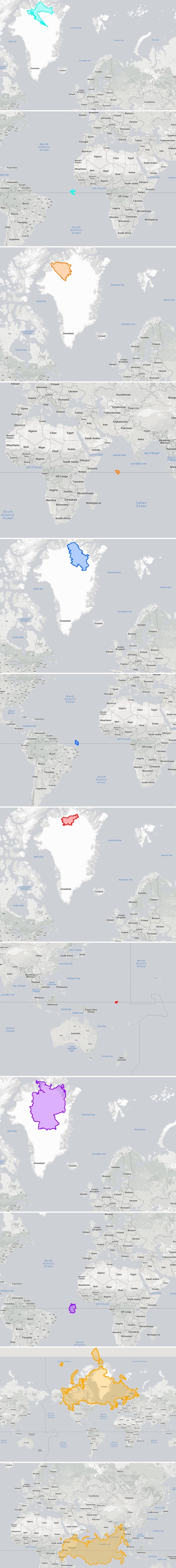 Evo kako bi Hrvatska i druge države izgledale kad bismo ih smjestili na ekvator ili krajnji sjever našeg planeta