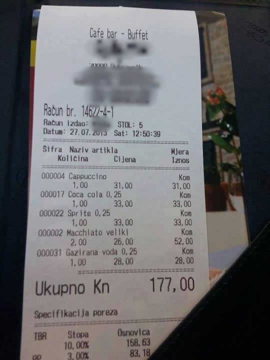 Ovako se mlate masne pare: Kapučino 31 kunu!