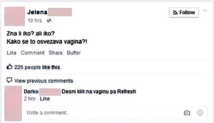 Kako se osvježava vagina: Geek logika
