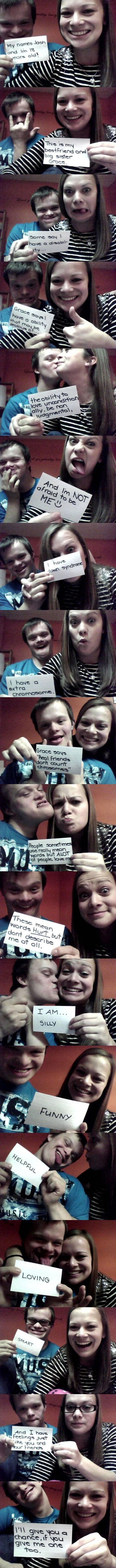 Mladić s Downom ima najbolju, najkul sestru ikad