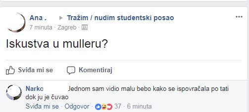Pitala je ljude kako je raditi u Mulleru, a dobila je odgovor kojem se nije nadala