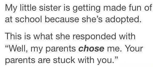 Malu zafrkavali jer je usvojena, odgovorila im svjetski!