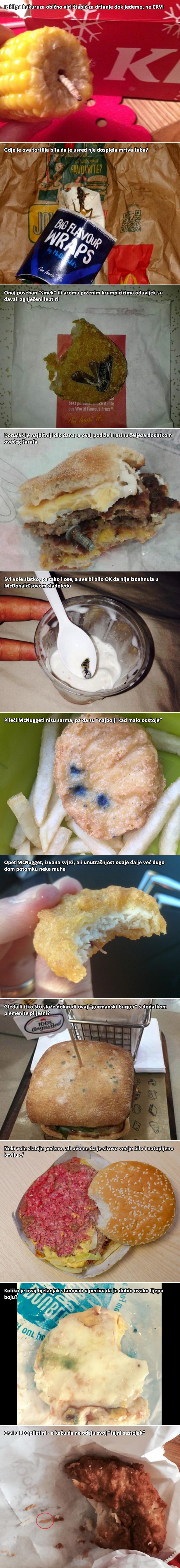 Najodvratnije stvari pronađene u brzoj hrani