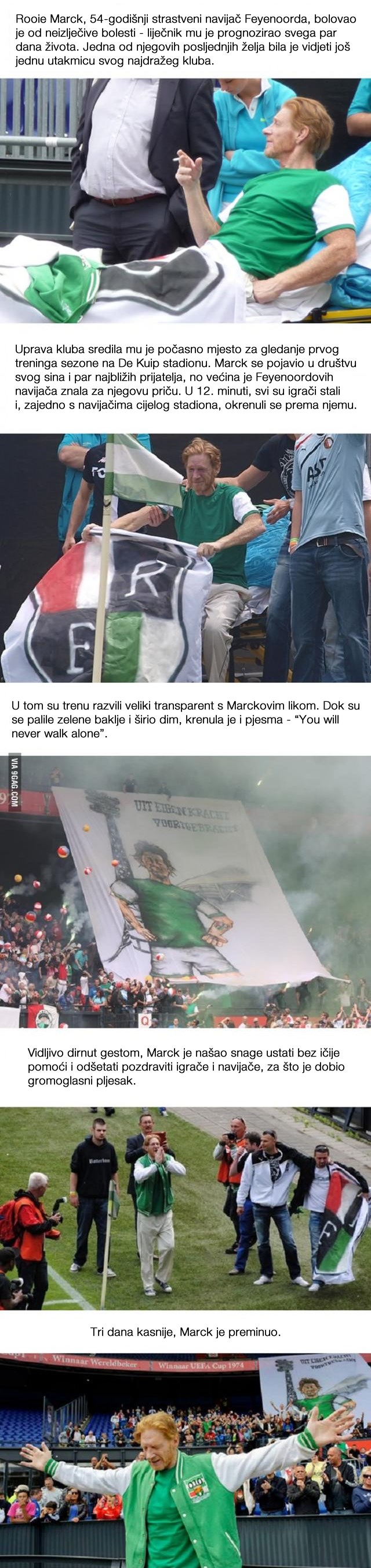 Teško bolesni navijač dobio stadionski oproštaj iz snova