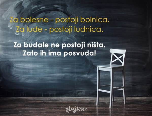 Što imamo protiv budala? Ništa učinkovito..
