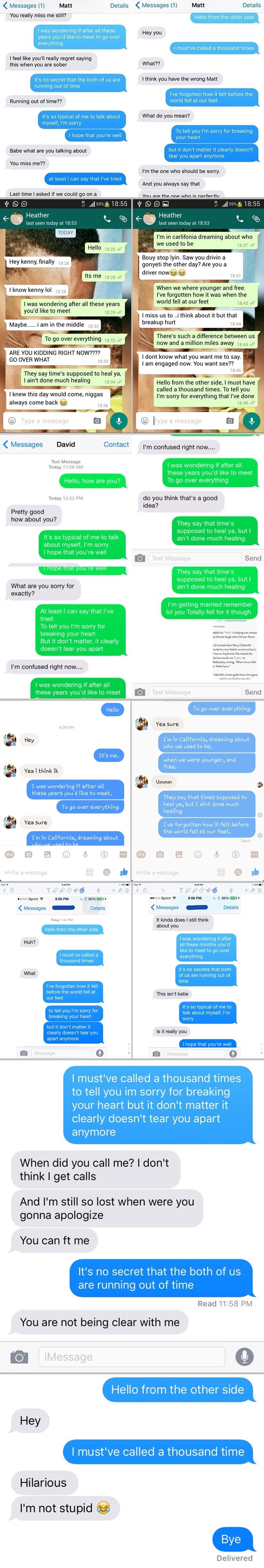 GALERIJA: Ljudi maltretiraju bivše SMS-ovima sa stihovima iz "Hello"