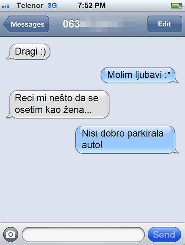 HIT: "Reci mi nešto da se osjećam kao žena!"