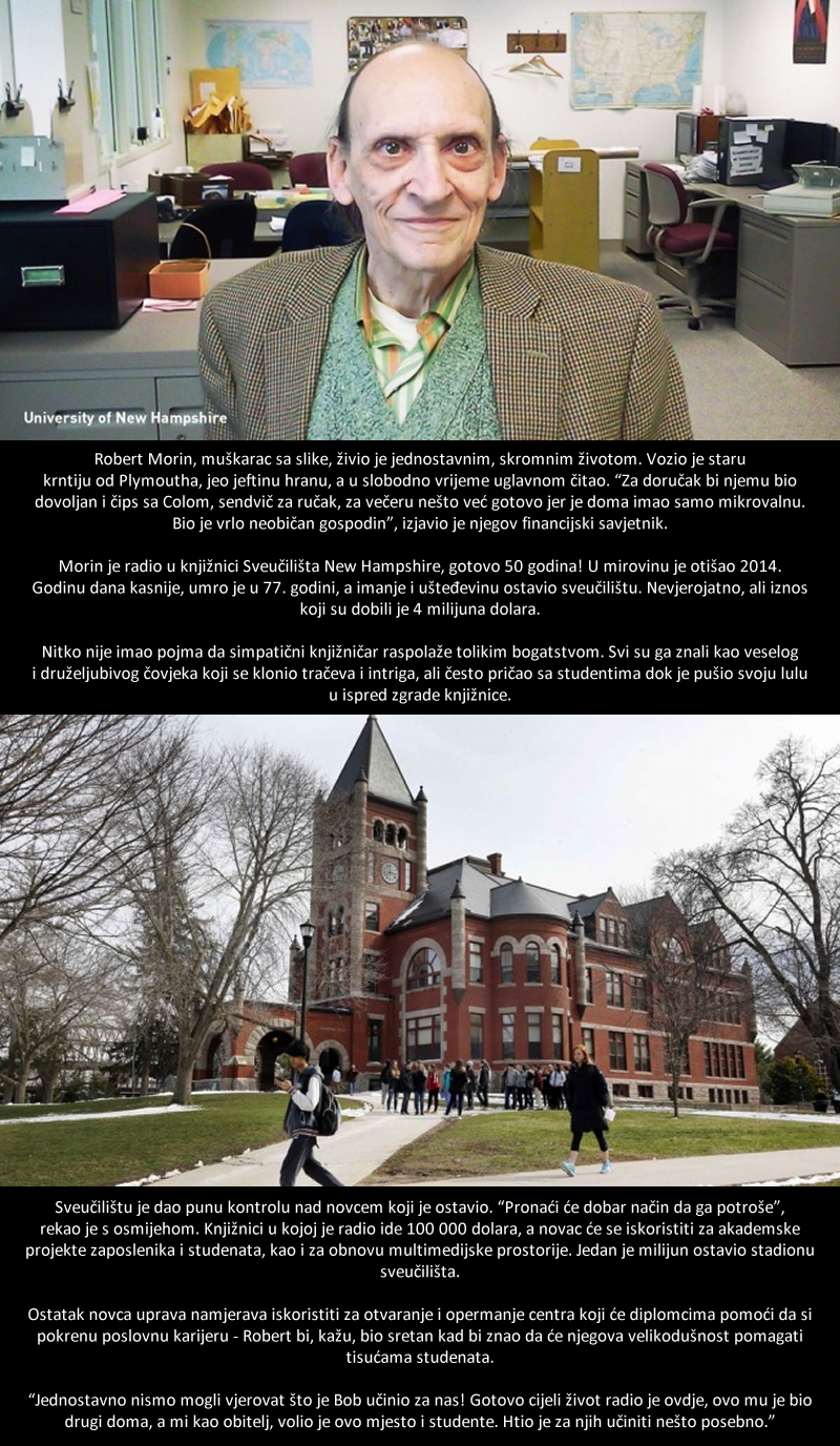 Štedljivi knjižničar vozio krntiju, jeo brzu hranu - svom sveučilištu ostavio 4 milijuna dolara!