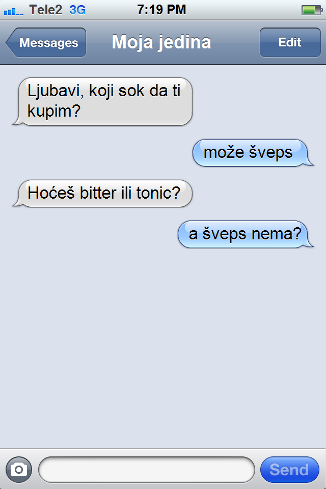 Kad iz jedne poruke skužiš koju BUDALU imaš za dečka