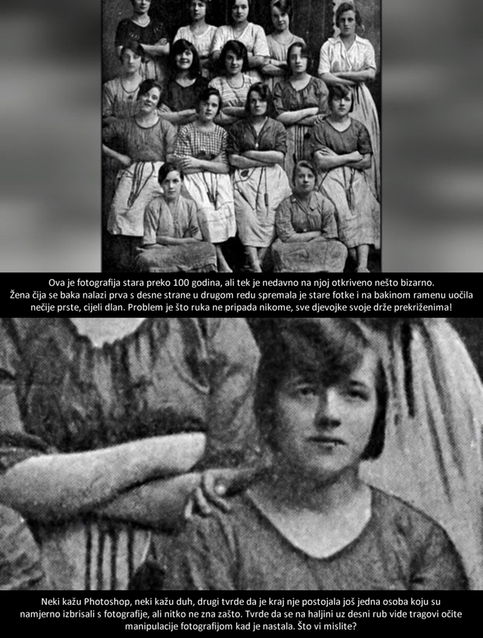 Na fotografiji staroj 100 godina otkriveno je nešto neobjašnjivo, pogledajte ženu u drugom redu!
