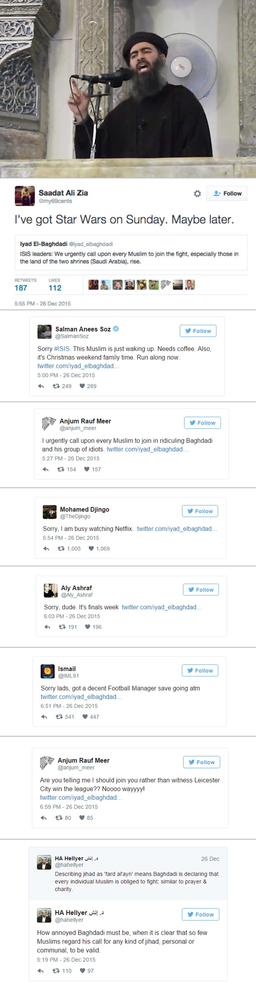 Muslimani diljem svijet brutalno sprdaju vođu ISIS-a koji ih poziva na džihad