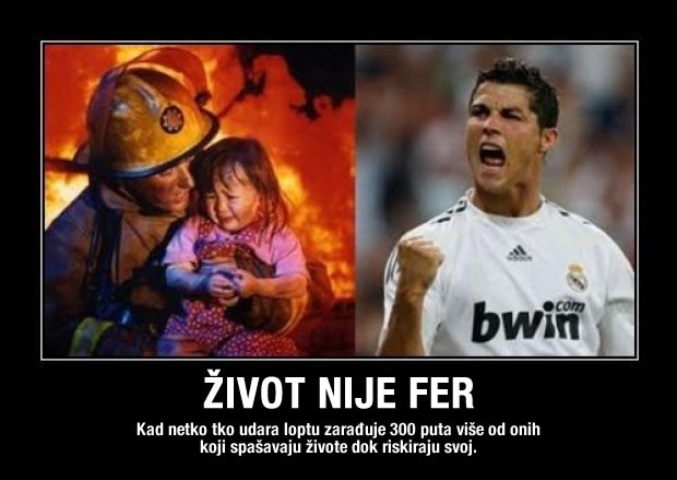 Zašto nogometaš zarađuje stoput više od vatrogasca?