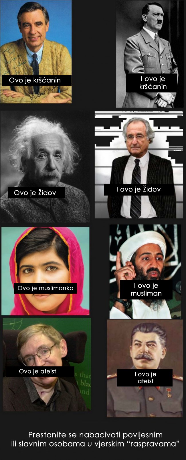 Ljudi su dobri ili loši, bez obzira na vjeru!