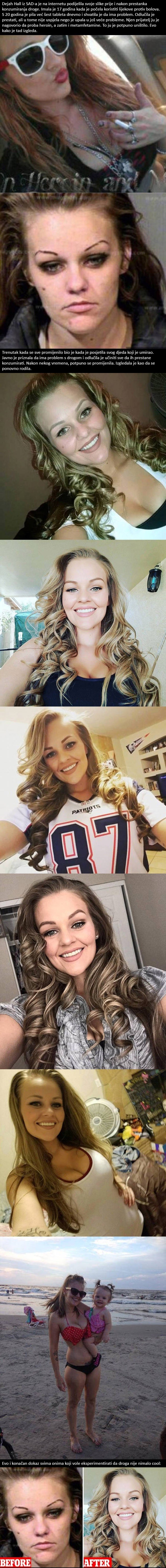 Prestala se drogirati, preporodila se i svoju čudesnu transformaciju pokazala na internetu!