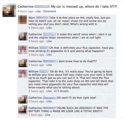 Kako ispravno sprdati ženu s pokvarenim autom