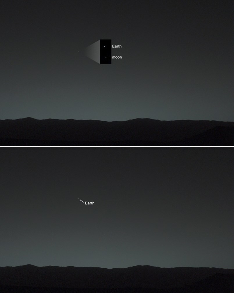 Zemlja i Mjesec s Marsa