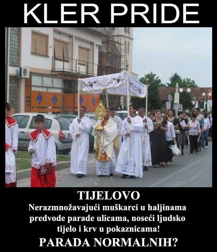 Kler Pride: Djevci u haljinama ulicom nosaju mrtvace