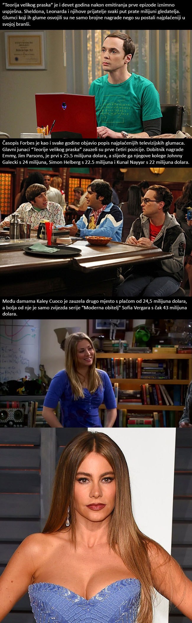 Teorija velikog praska rastura: Ovo su najplaćeniji televizijski glumci