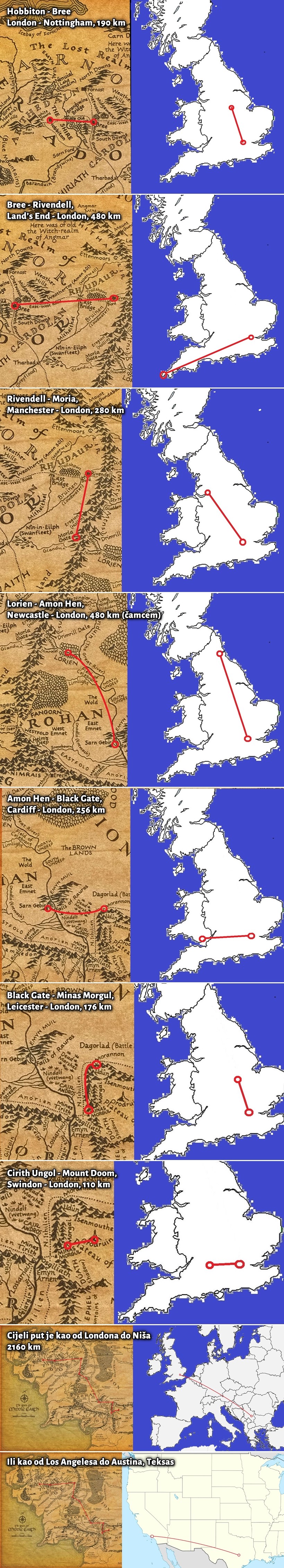 Galerija: Koliko su Frodo i Sam ukupno prehodali po Međuzemlju?