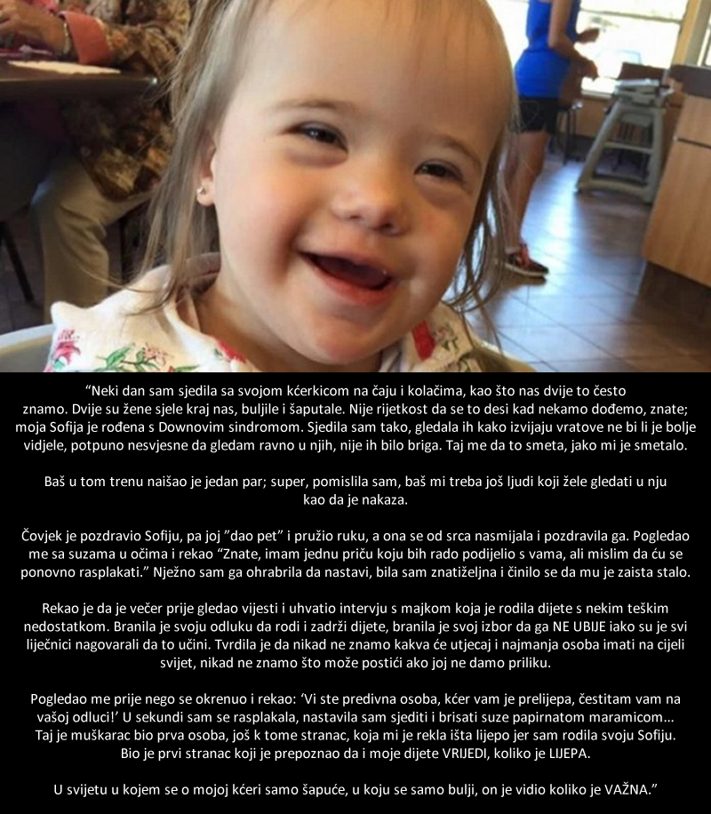 Svi su buljili u njenu kćerkicu, a onda joj je prišao neki stranac. Njegove riječi ostavile su je u suzama...