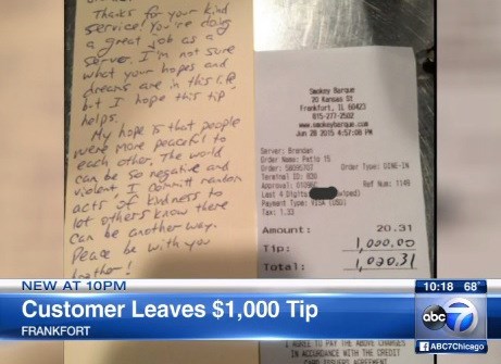 Mladom konobaru ispala vilica: Gost mu ostavio napojnicu od 7000 kuna!