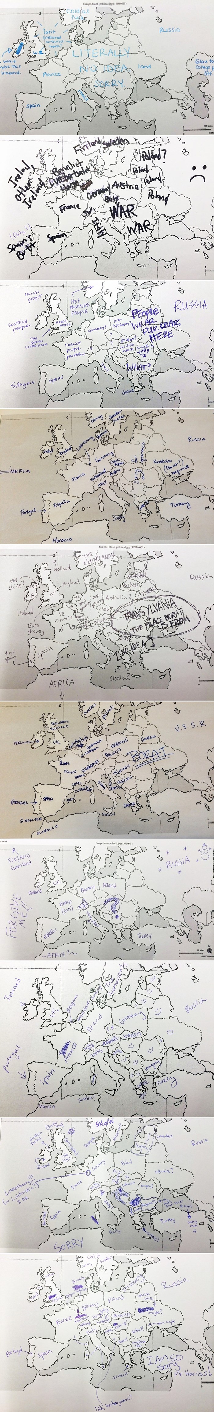 KOJA KATASTROFA: Amerikancima dali da na karti popišu zemlje Europe