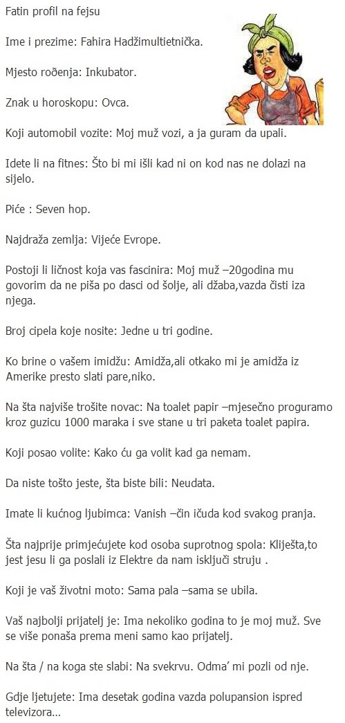 Fatin profil na Fejsu