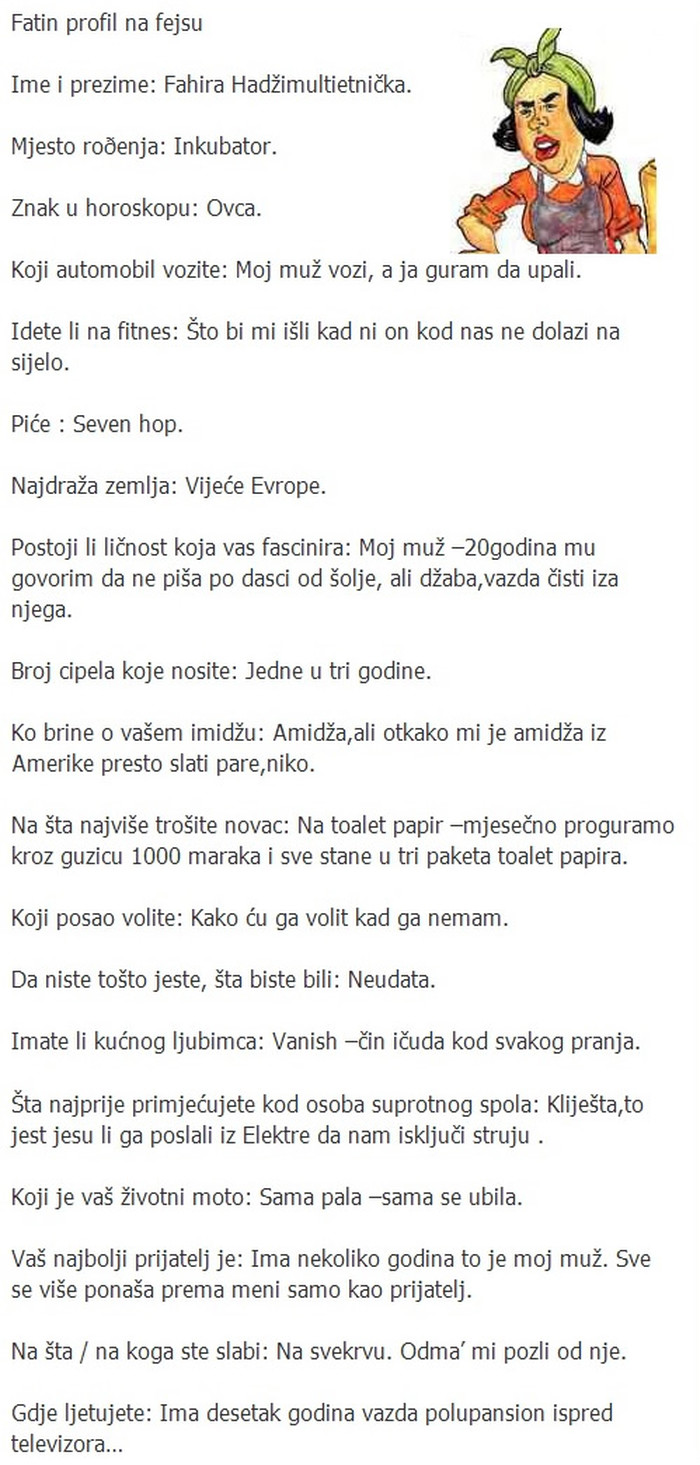 Fatin profil na Fejsu