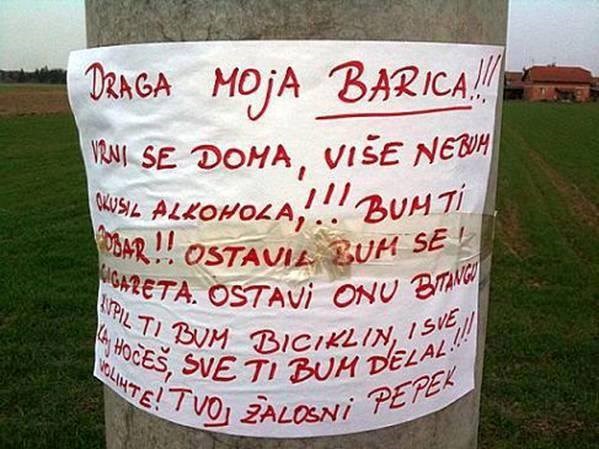 Žalosni Pepek izlio dušu na papir