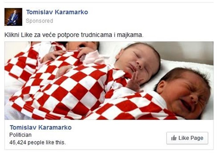 Karamarko iskorištava bebe za kampanju!?