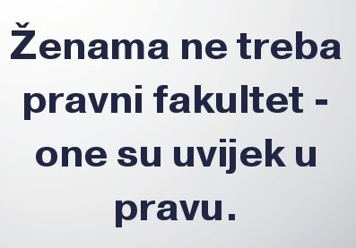 Zašto Pravni fakultet nije za žene
