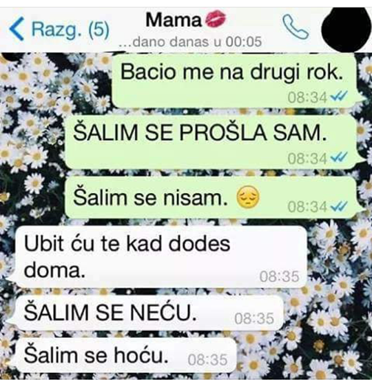 Mami nije bilo do kćerinih šala kad je čula da je pala na važnom ispitu, odgovorom ju je dokrajčila