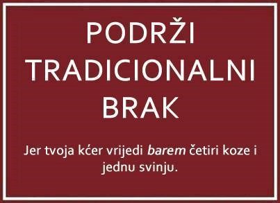 Glasaj ZA ako ti kćer vrijedi BAREM četiri koze