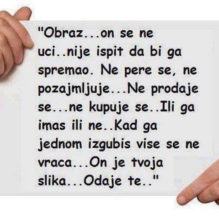 Obraz imaš ili nemaš: Jednom kad se prodaš, gotovo je