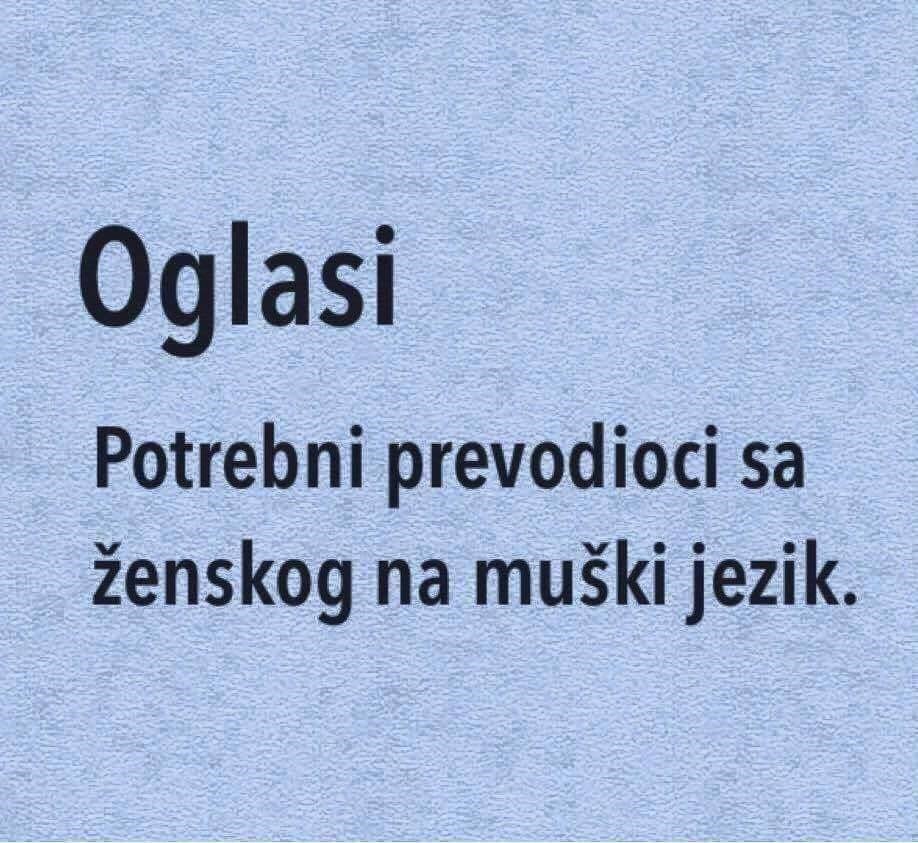 OGLAS ZA POSAO: Muškarci ne dolaze u obzir