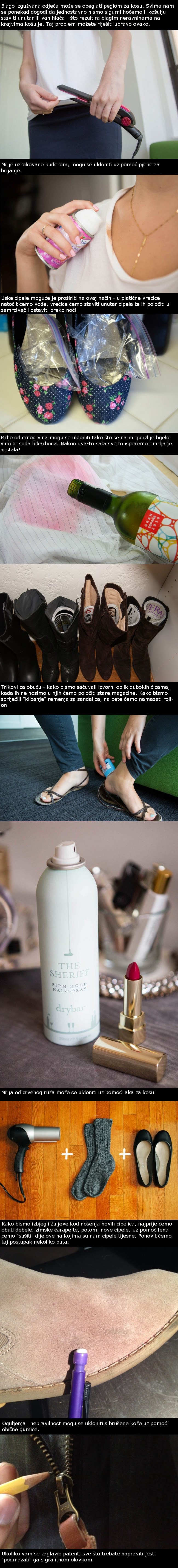 Deset trikova pomoću kojih će vaša obuća i odjeća biti u savršenom stanju
